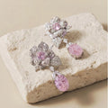 Vintage Floral Earrings with Teardrop Design