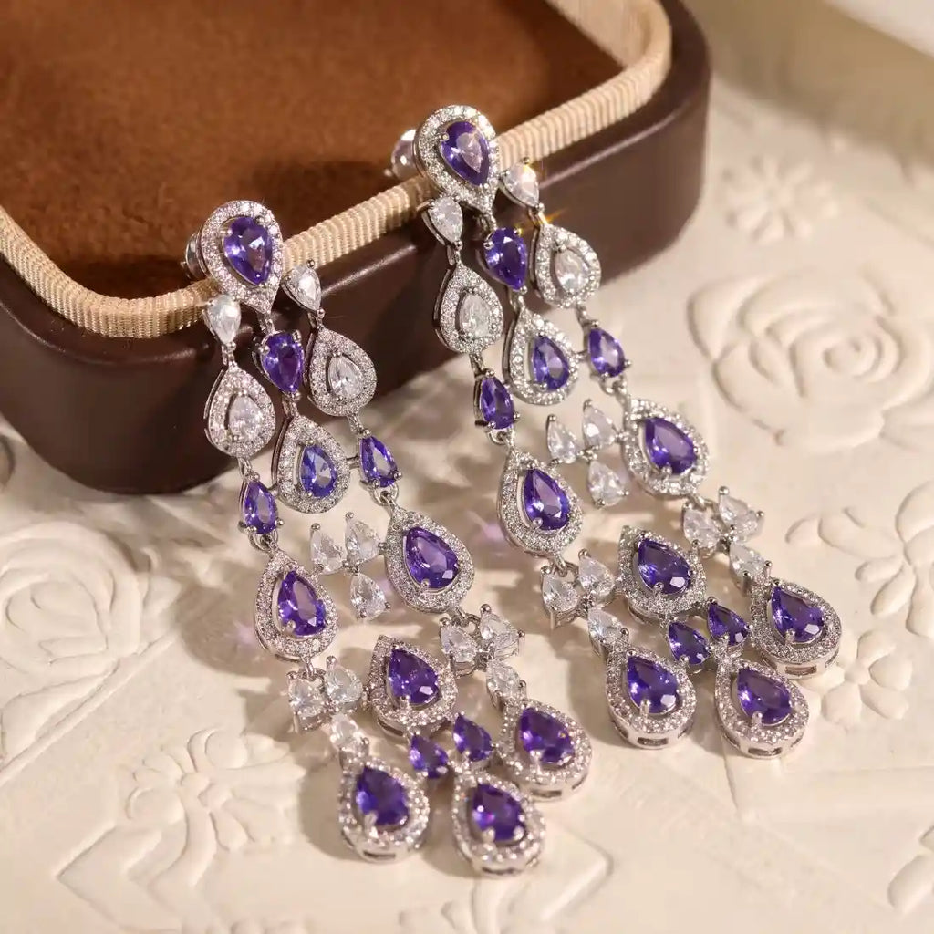 Teardrop Cascade Vintage Long Tassel Earring