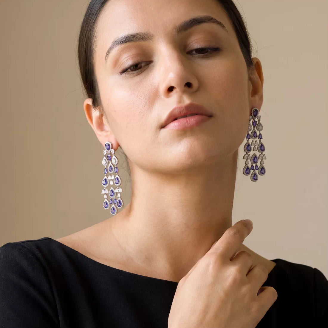 Teardrop Cascade Vintage Long Tassel Earring