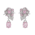 Vintage Floral Earrings with Teardrop Design