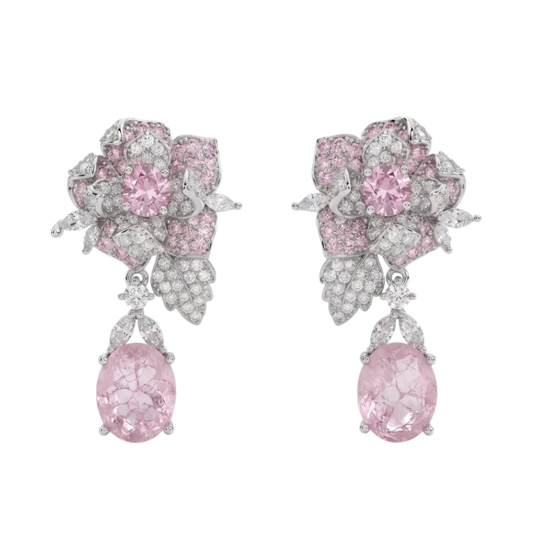 Vintage Floral Earrings with Teardrop Design