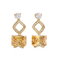 Niche luxury gemstone crystal vintage earrings