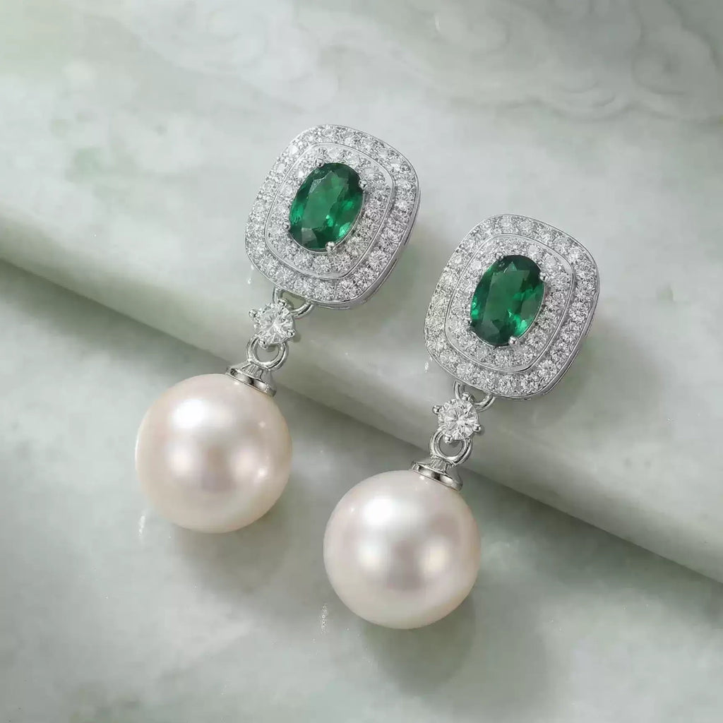 Australian White Pearl Gemstone Earrings