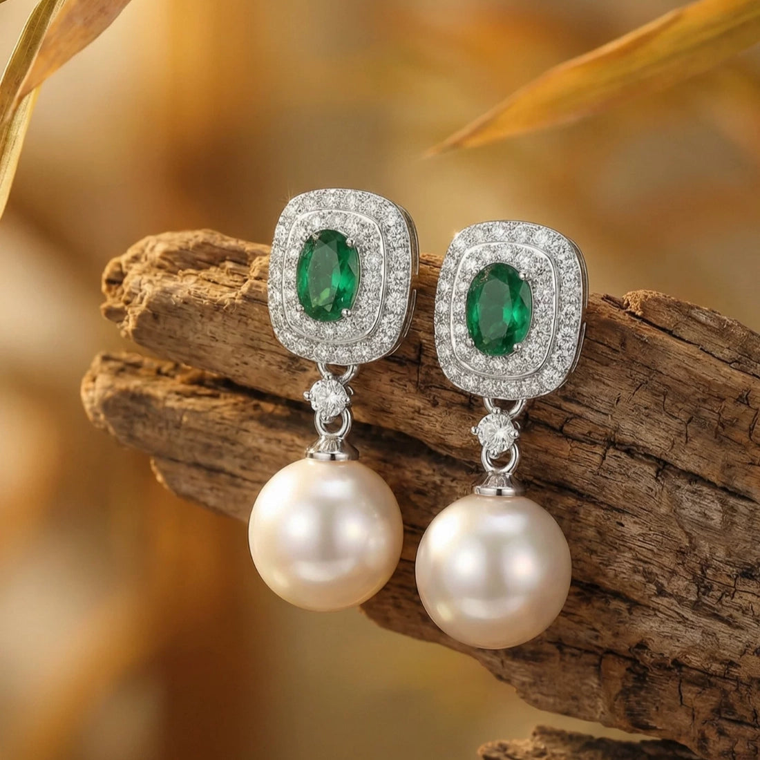 Australian White Pearl Gemstone Earrings