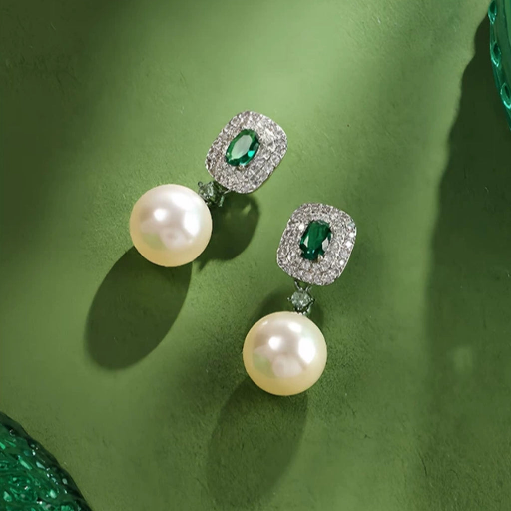 Australian White Pearl Gemstone Earrings