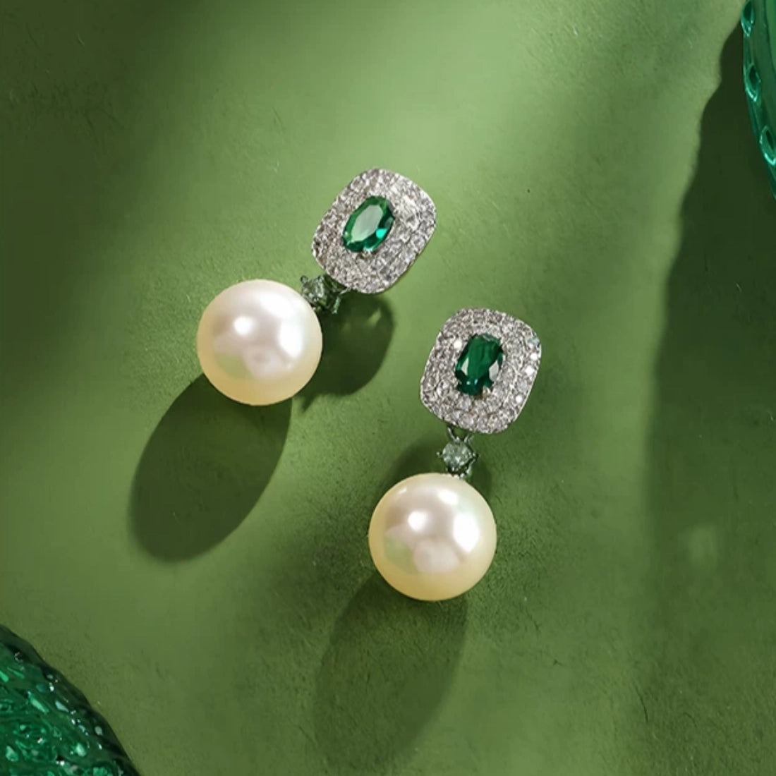 Australian White Pearl Gemstone Earrings