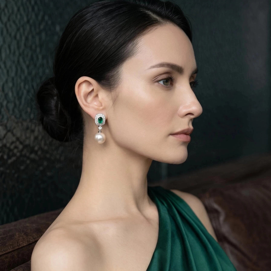 Australian White Pearl Gemstone Earrings