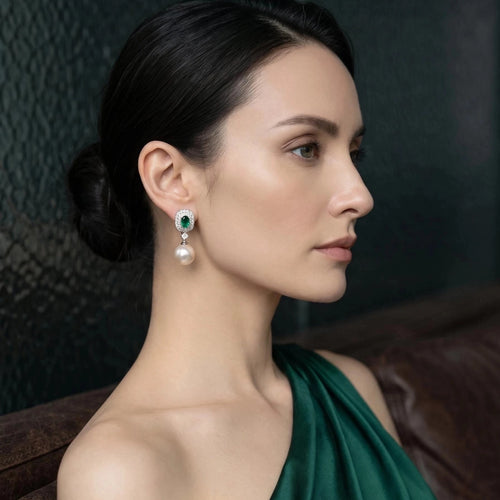 Australian White Pearl Gemstone Earrings
