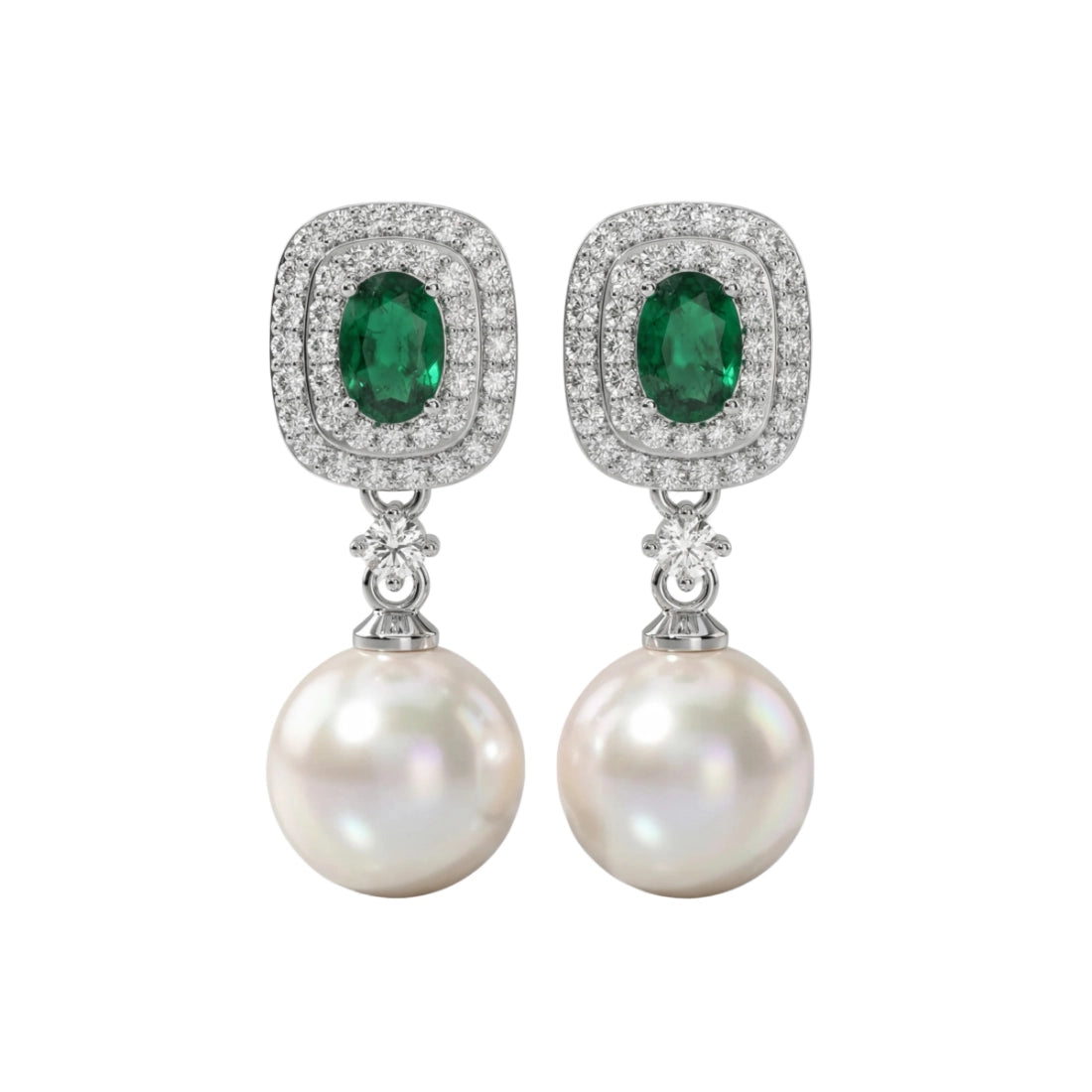 Australian White Pearl Gemstone Earrings