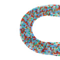 Mixed color agate micro faceted beads in 2mm, 3mm, 4mm. Rainbow stone spacer beads for delicate bracelets and DIY jewelry making