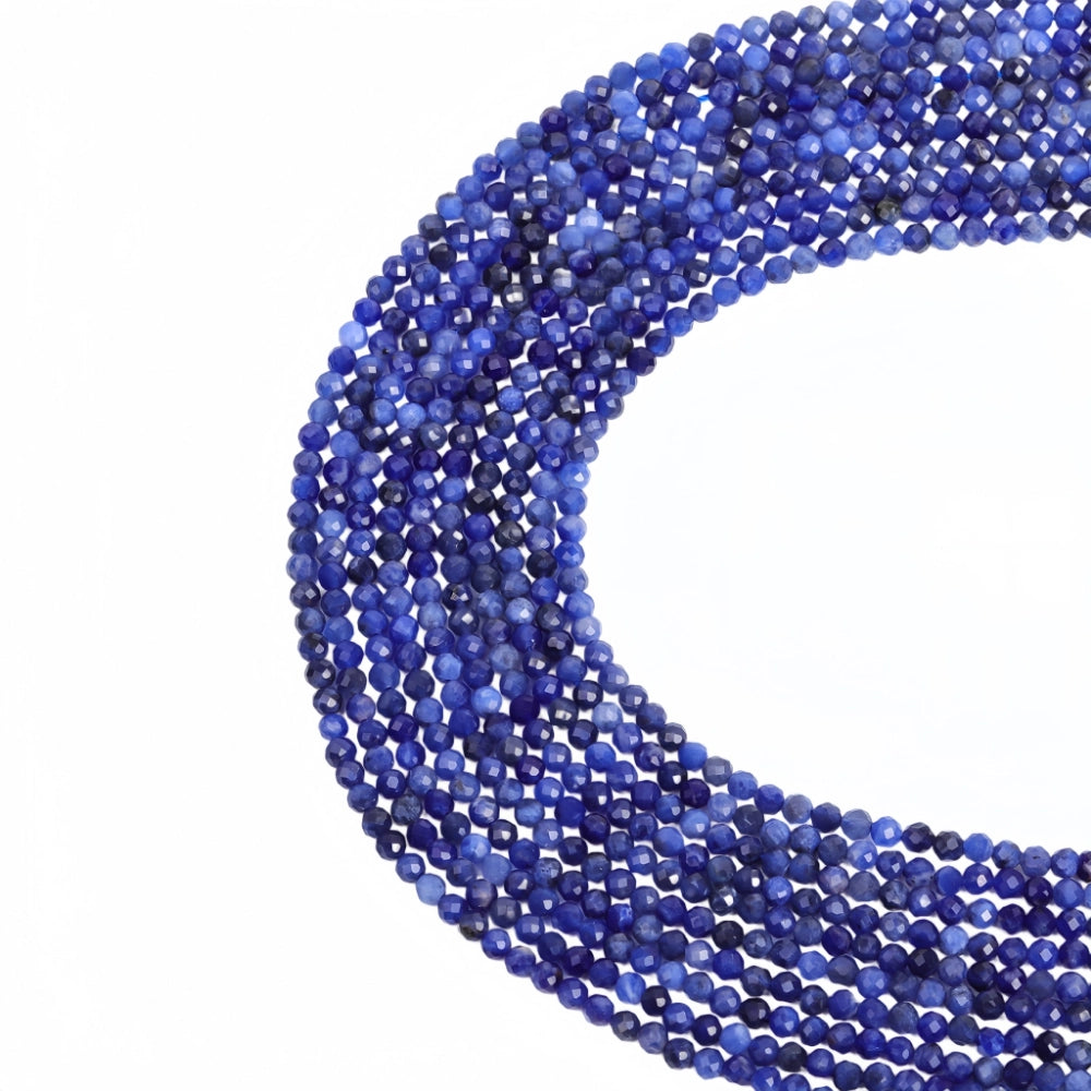 Natural blue aventurine micro faceted beads in 2mm 3mm 4mm, Ideal small spacer beads for delicate bracelets, layered necklaces, and DIY jewelry making
