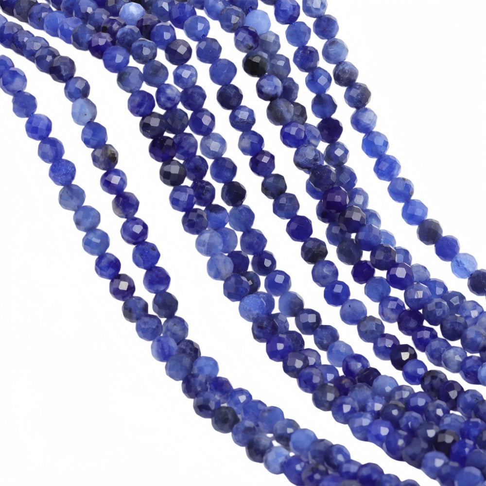 Natural blue aventurine micro faceted beads in 2mm 3mm 4mm, Ideal small spacer beads for delicate bracelets, layered necklaces, and DIY jewelry making