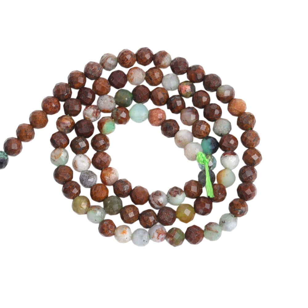 Natural chrysoprase micro faceted beads in 2mm, 3mm, 4mm. Also known as Australian jade, green stone spacer beads for delicate bracelets and DIY jewelry making