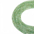 Natural green apatite micro faceted beads in 2mm, 3mm, 4mm. Soft mint green stone spacer beads for delicate bracelets and DIY jewelry making