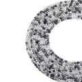 Natural hawk's eye micro faceted beads in 2mm, 3mm, 4mm. Blue grey stone spacer beads for delicate bracelets and DIY jewelry making