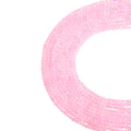 Natural rose quartz micro faceted beads in 2mm, 3mm, 4mm. Pale pink stone spacer beads for delicate bracelets and DIY jewelry making