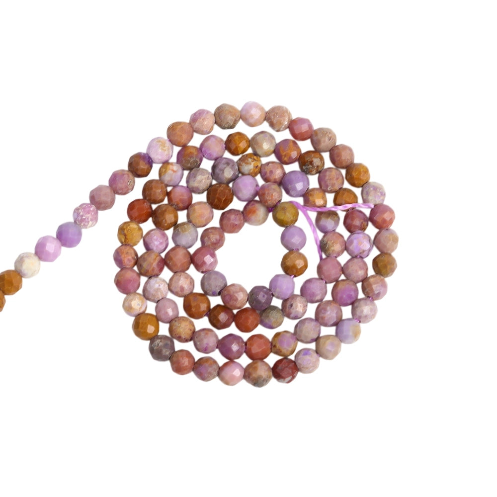 Natural siderite micro faceted beads in 2mm, 3mm, 4mm. Multi-color stone spacer beads for delicate bracelets and DIY jewelry making