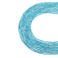 Natural green turquoise micro faceted beads in 2mm, 3mm, 4mm. Blue-green stone spacer beads for delicate bracelets and DIY jewelry making