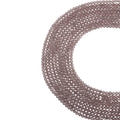 Natural smoky quartz micro faceted beads in 2mm, 3mm, 4mm. Smoky brown stone spacer beads for delicate bracelets and DIY jewelry making