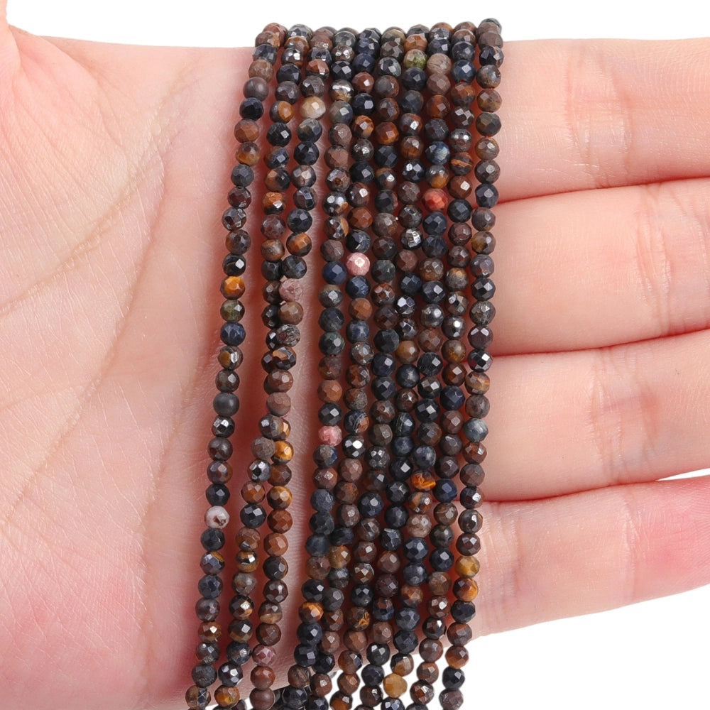 Genuine natural yellow tiger eye micro faceted beads. Sparkling golden spacer beads in 2mm 3mm 4mm for minimalist layered necklaces and boutique jewelry