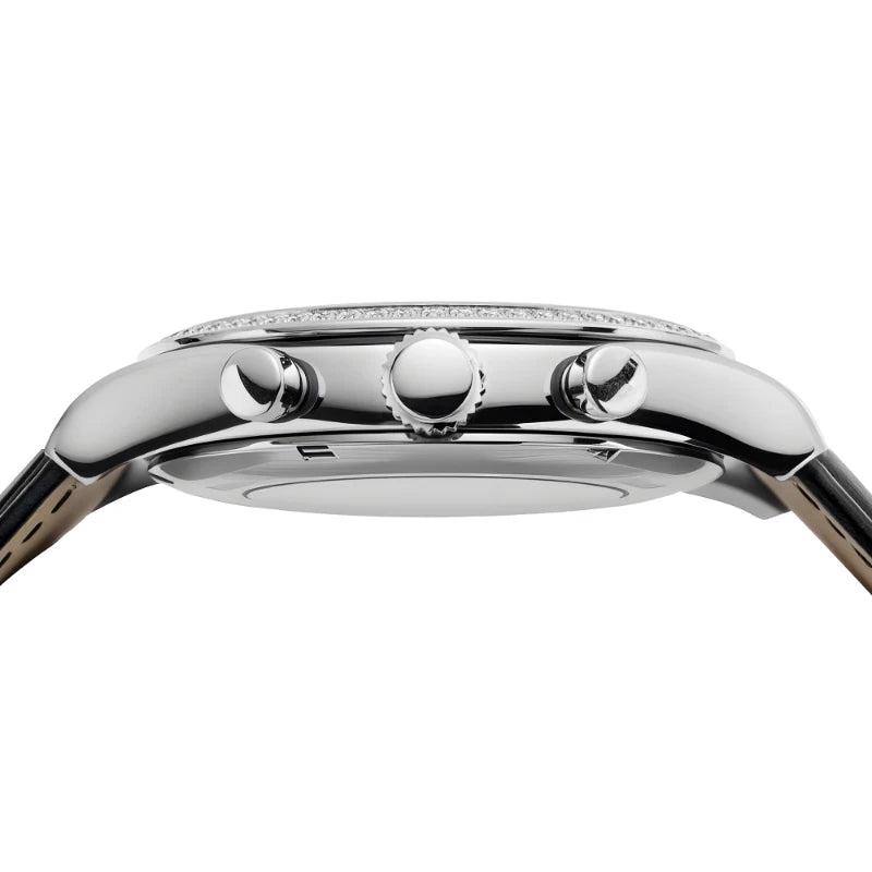 Transparent exhibition caseback revealing internal automatic self-winding mechanical movement   